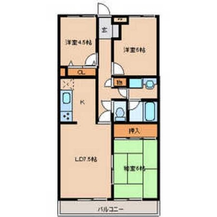 リヴェール滝山の物件間取画像